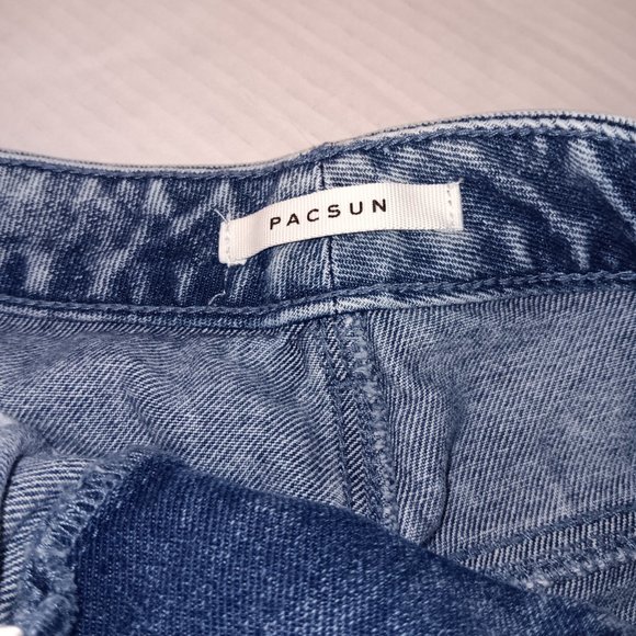 PACSUN HIGH RISE FESTIVAL LACE UP JEAN SHORTY SHORTS - Picture 10 of 12